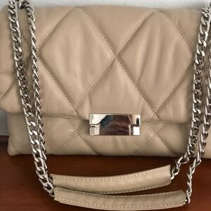 LeDuca Italian Leather Silver Chain